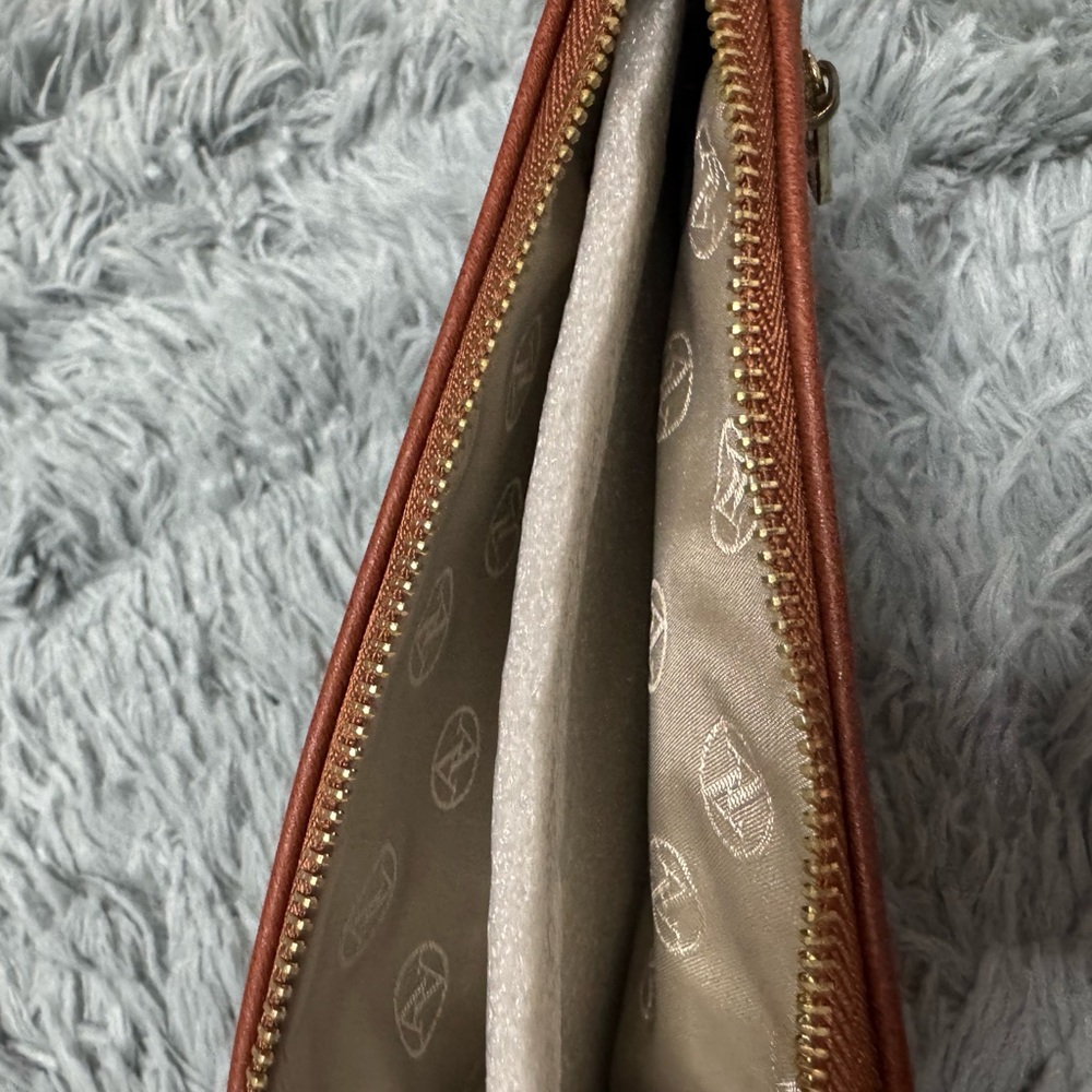 Adrienne Vittadini Brown Wristlet with Gold Accents - Picture 4 of 5